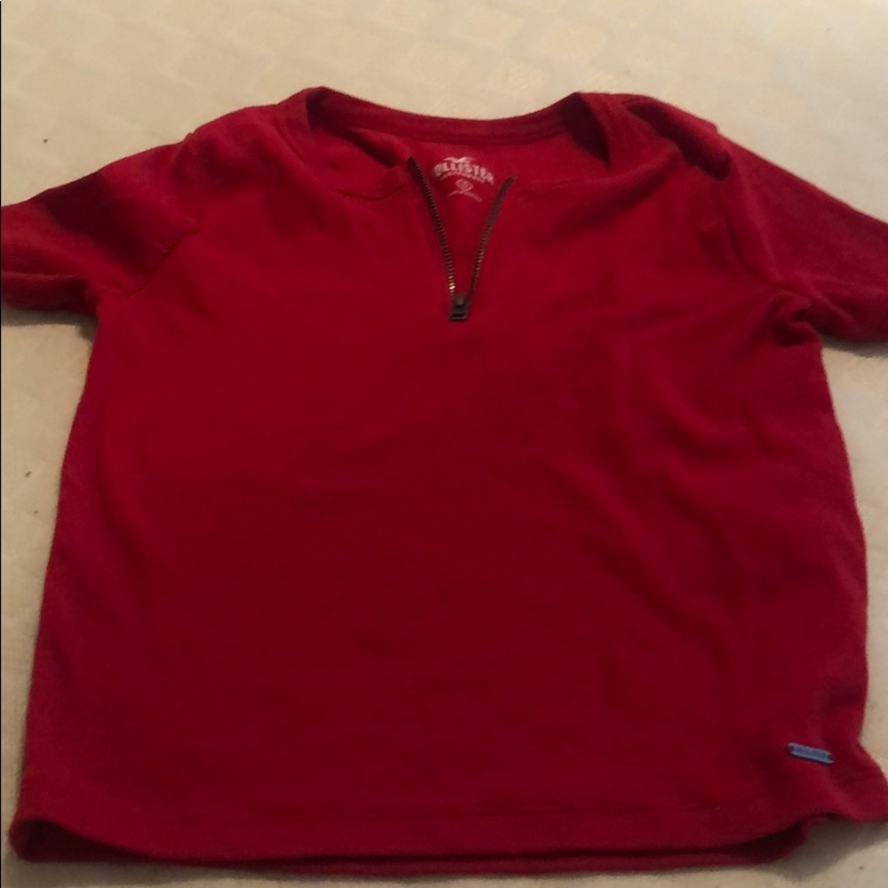 Red Hollister zipper top